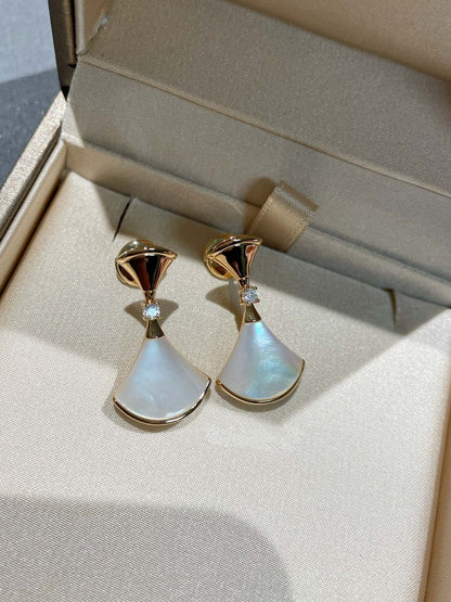 [BloomBling]DREAM MOP 1 DIAMOND EARRINGS