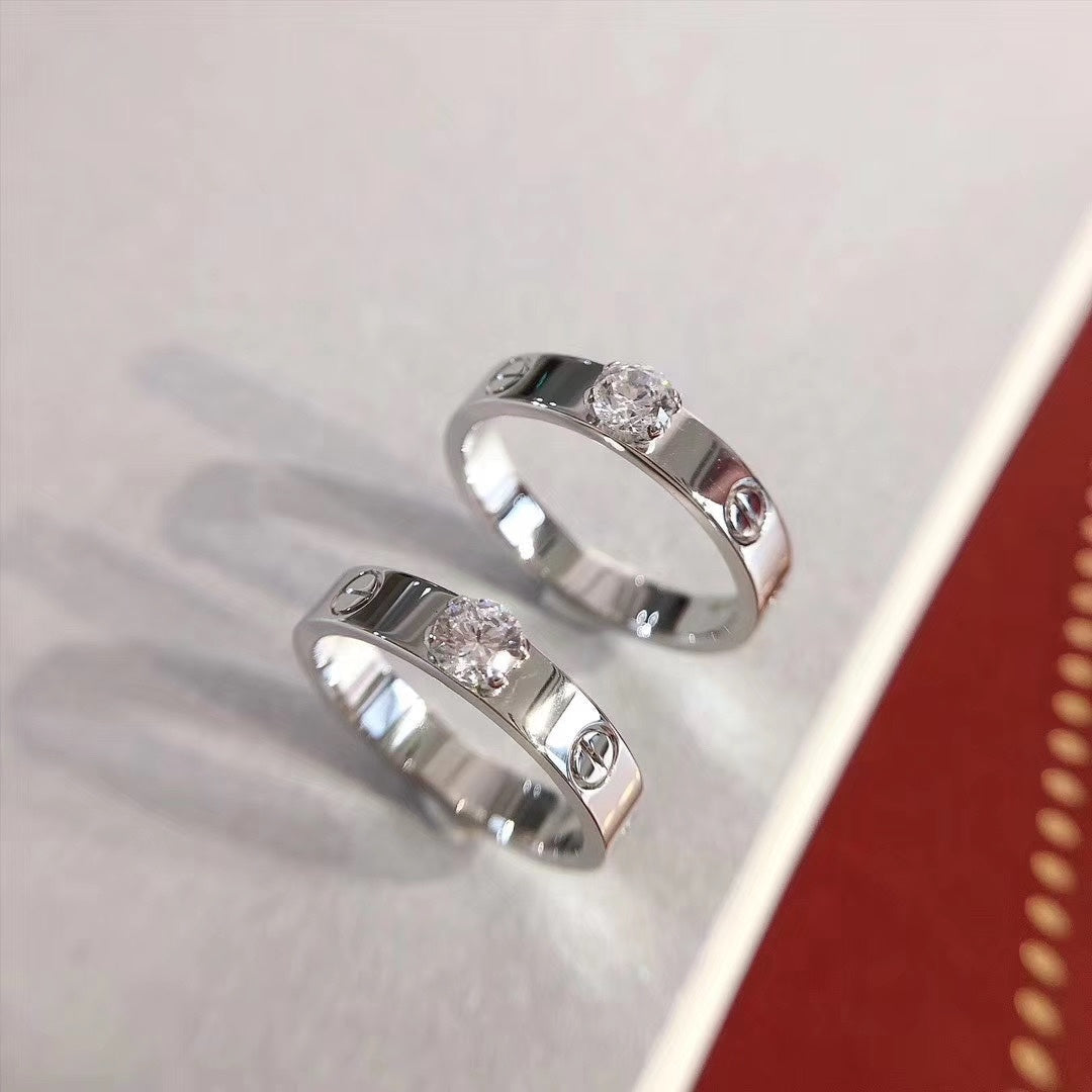 [BloomBling]LOVE RING 3.6MM 1 BIG DIAMOND