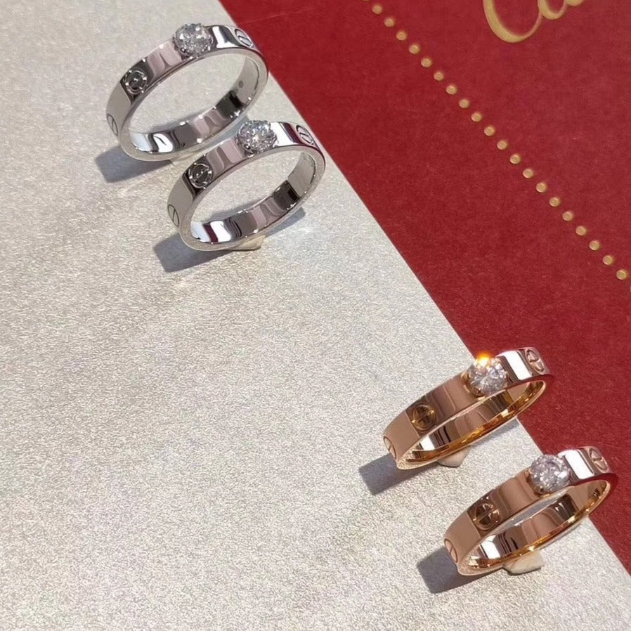 [BloomBling]LOVE RING 3.6MM 1 BIG DIAMOND