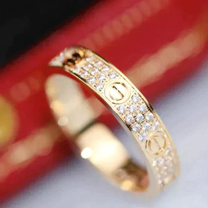 [BloomBling]LOVE RING 3.6MM DIAMOND PAVED