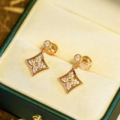 [BloomBling]STAR DIAMONDS EARRINGS GOLD