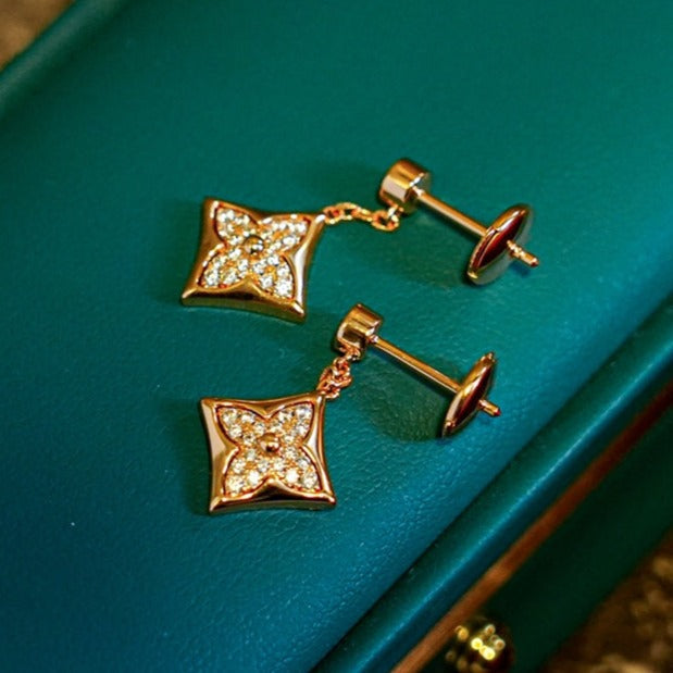 [BloomBling]STAR DIAMONDS EARRINGS GOLD