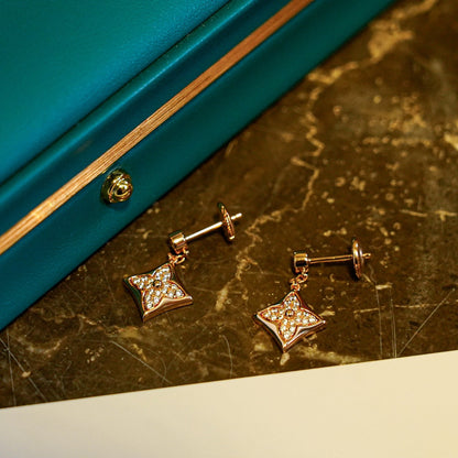 [BloomBling]STAR DIAMONDS EARRINGS GOLD