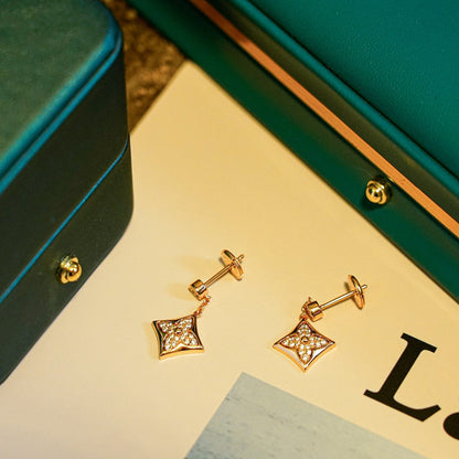 [BloomBling]STAR DIAMONDS EARRINGS GOLD