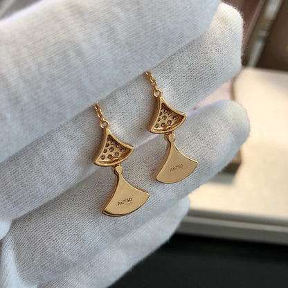 [BloomBling]DREAM EARRINGS 3 MOTIFS DIAMOND MOP PINK GOLD