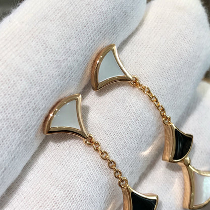 [BloomBling]DREAM EARRINGS 3 MOTIFS ONYX MOP PINK GOLD