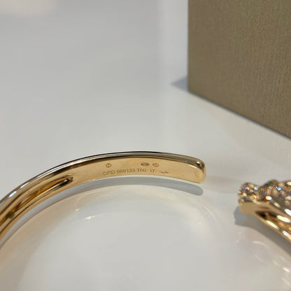[BloomBling]PANTHERE GOLD DIAMOND OPEN BRACELET