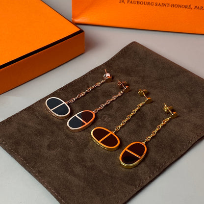 [BloomBling]CHAINE VERSO BLACK CERAMIC EARRINGS