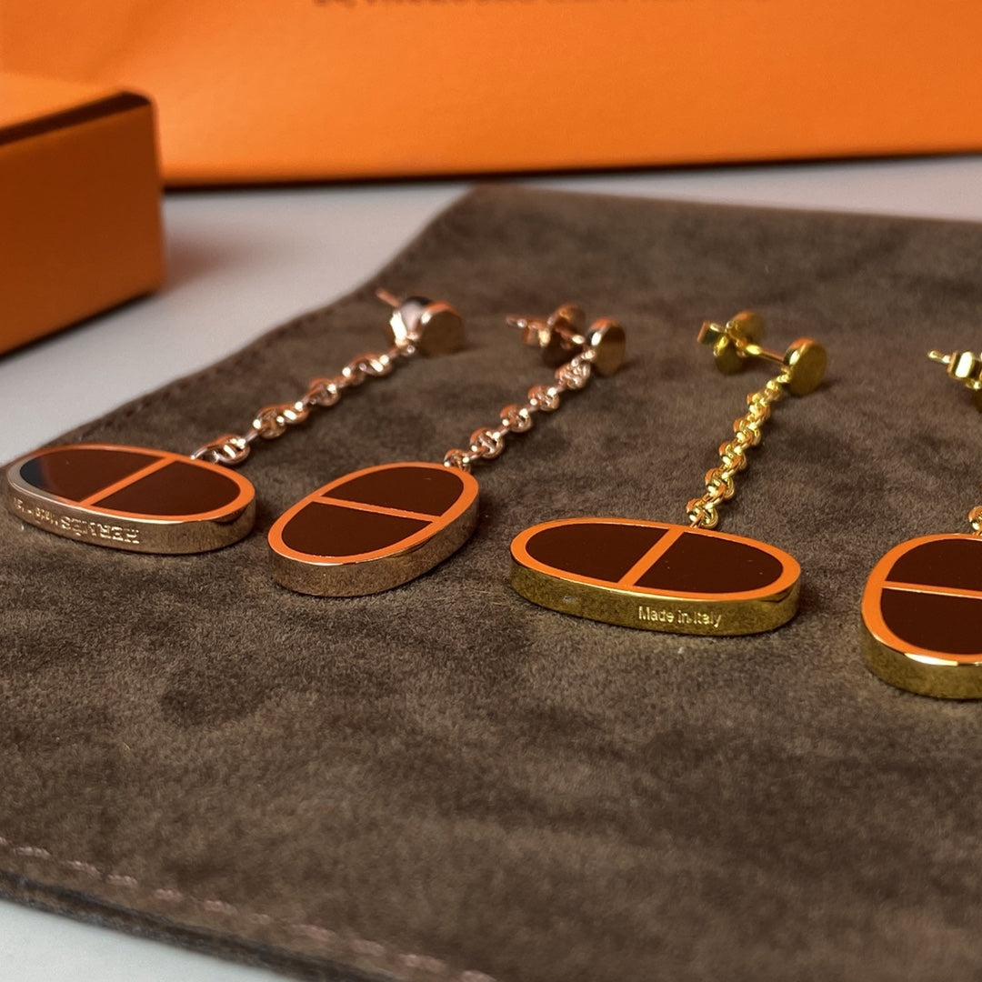 [BloomBling]CHAINE VERSO BLACK CERAMIC EARRINGS