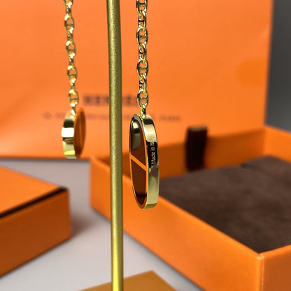 [BloomBling]CHAINE VERSO BLACK CERAMIC EARRINGS