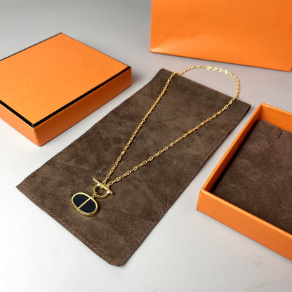 [BloomBling]CHAINE VERSO BLACK CERAMIC NECKLACE