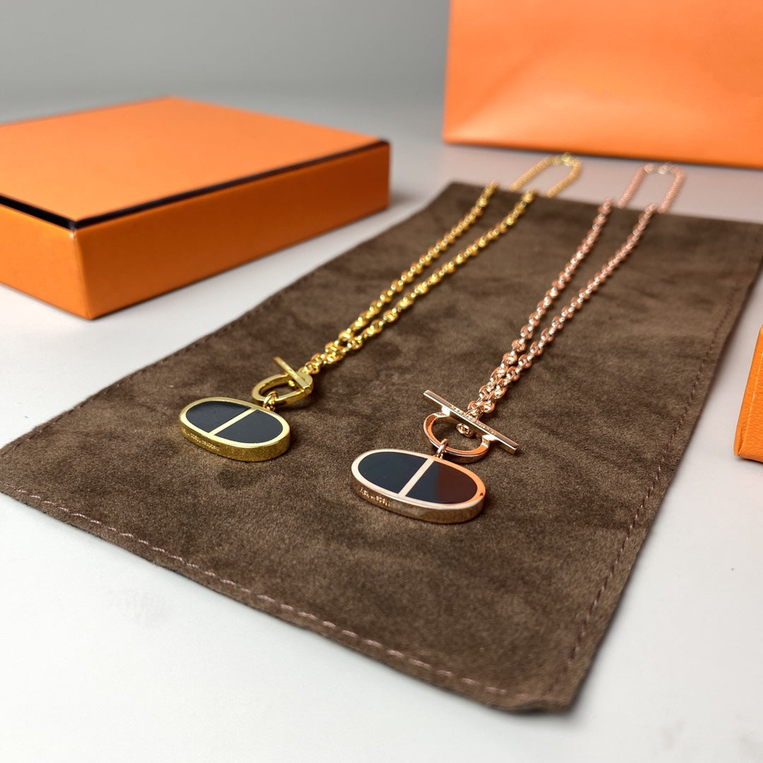 [BloomBling]CHAINE VERSO BLACK CERAMIC NECKLACE