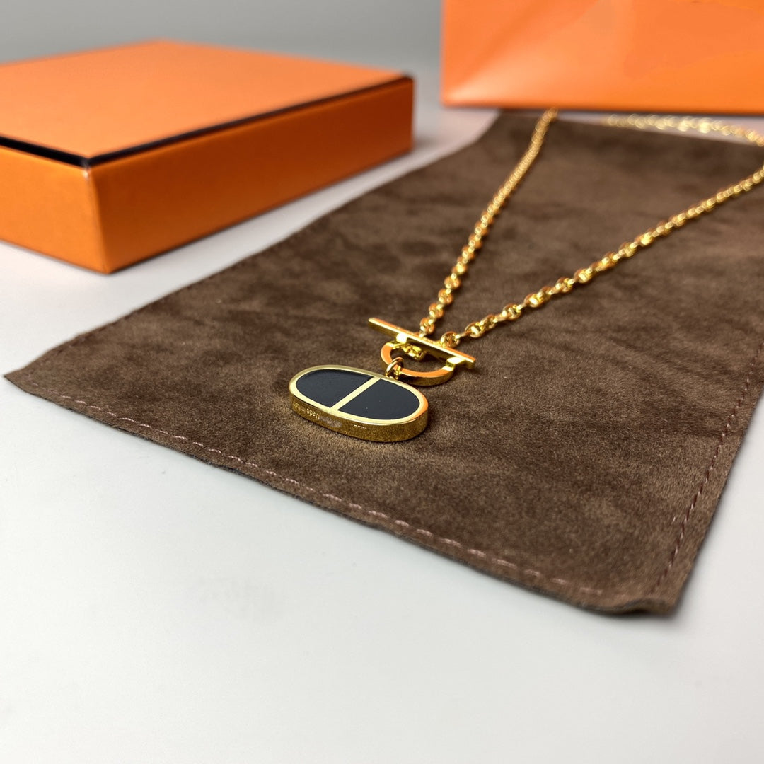 [BloomBling]CHAINE VERSO BLACK CERAMIC NECKLACE