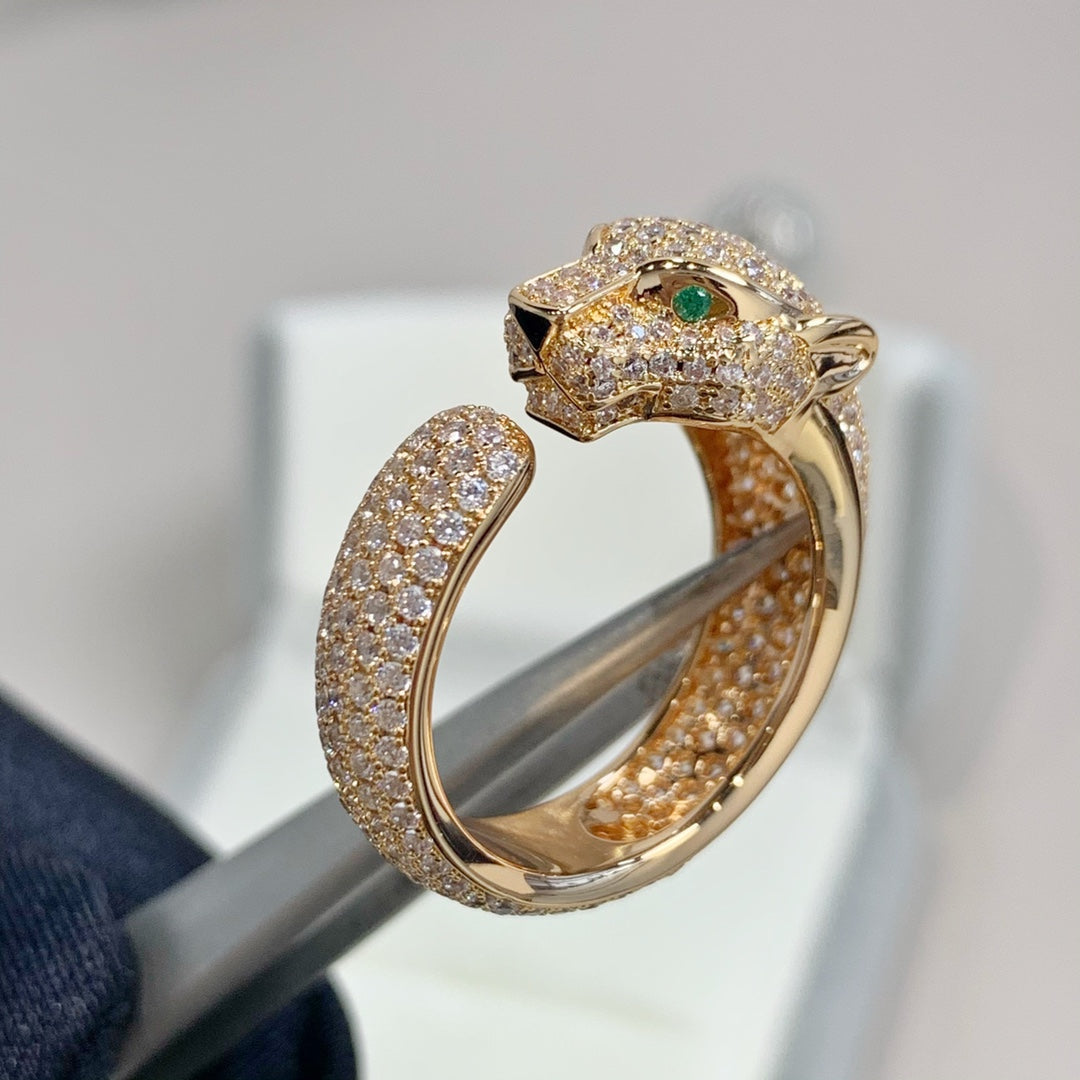 [BloomBling]PANTHERE PINK GOLD DIAMOND RING