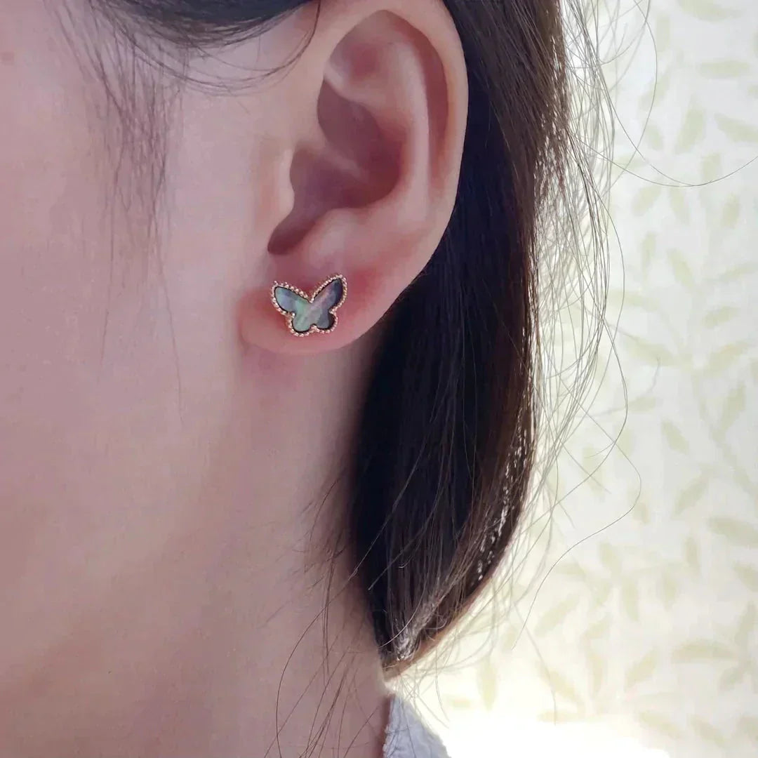 [BloomBling]BUTTERFLY DARK MOP  EARRINGS