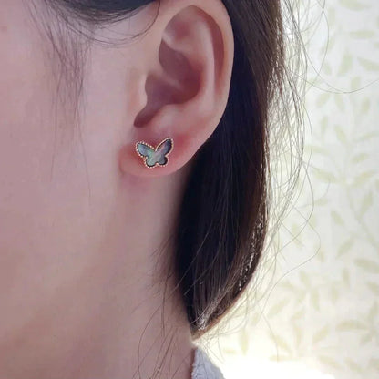 [BloomBling]BUTTERFLY DARK MOP  EARRINGS