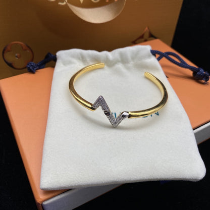 [BloomBling]VOLTE UPSITE DOWN DIAMOND GOLD OPEN BRACELET