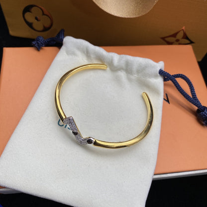 [BloomBling]VOLTE UPSITE DOWN DIAMOND GOLD OPEN BRACELET