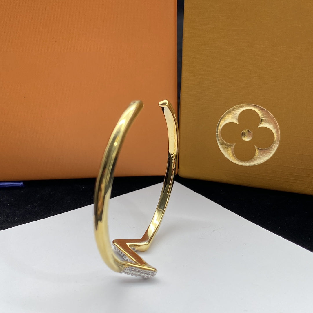 [BloomBling]VOLTE UPSITE DOWN DIAMOND GOLD OPEN BRACELET