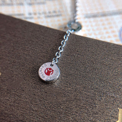 [BloomBling]ZERO 1 BLACK CERAMIC SILVER NECKLACE