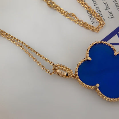 [BloomBling]CLOVER 25MM NECKLACE TURQUOISE ROSE GOLD