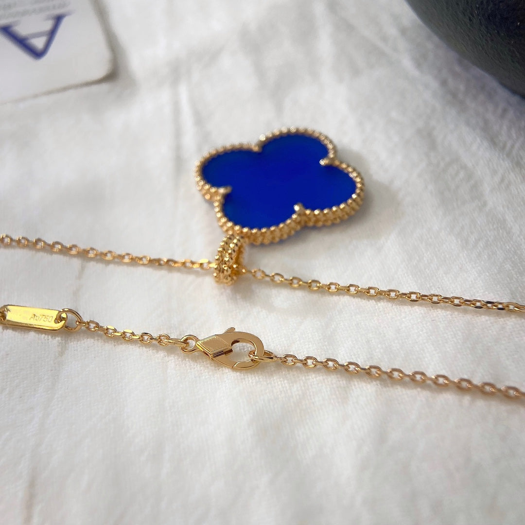 [BloomBling]CLOVER 25MM NECKLACE TURQUOISE ROSE GOLD