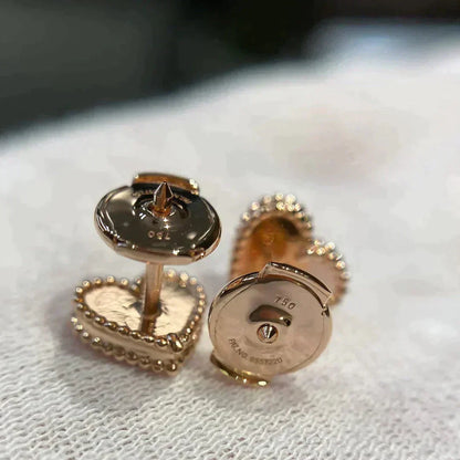 [BloomBling]HEART CARNELIAN STUD EARRINGS