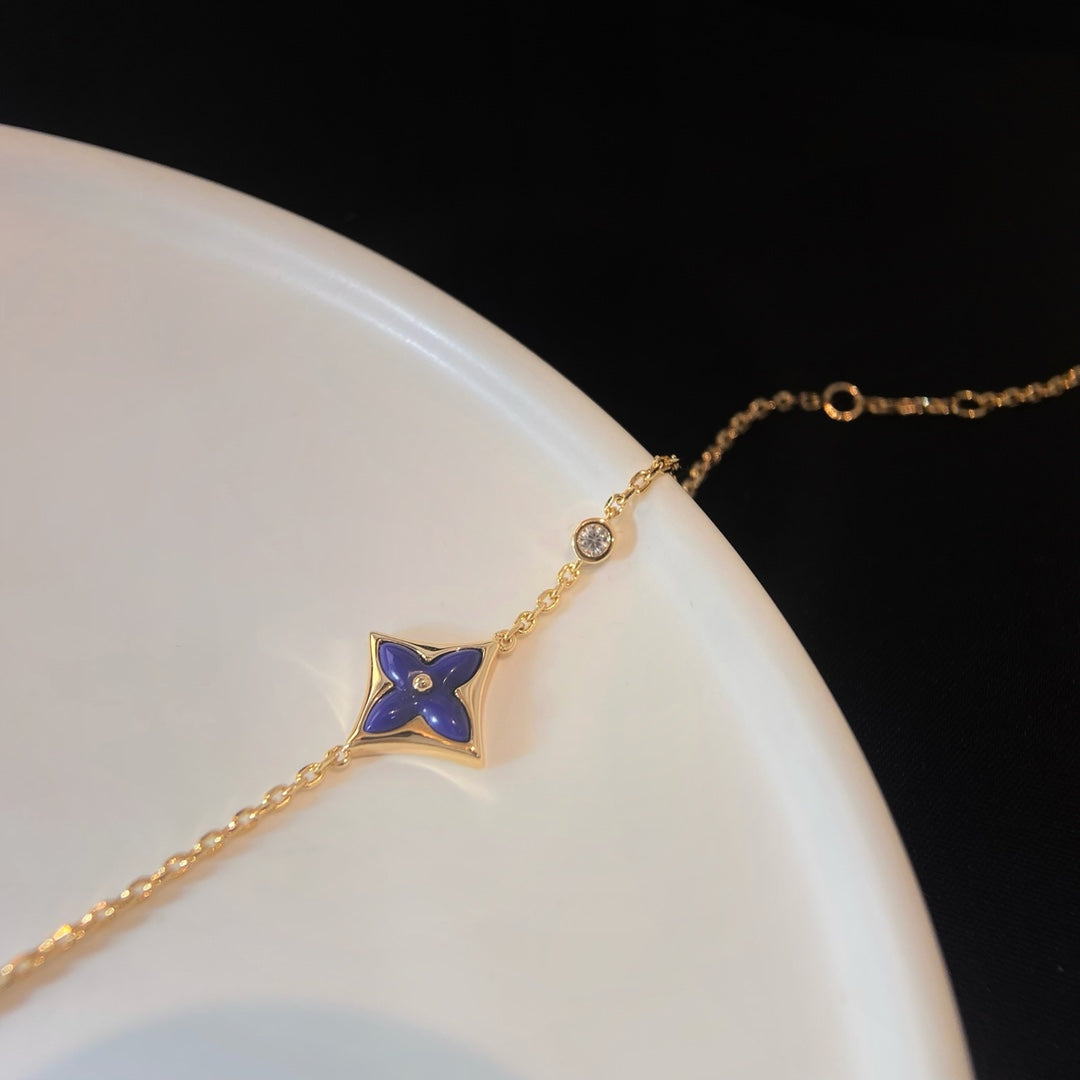[BloomBling]COLOR STAR PINK GOLD DIAMOND BRACELET
