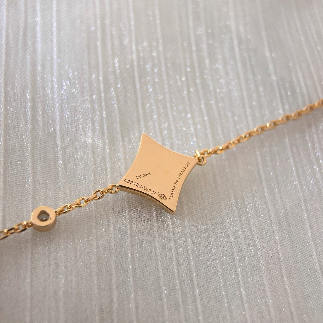 [BloomBling]COLOR STAR PINK GOLD DIAMOND BRACELET