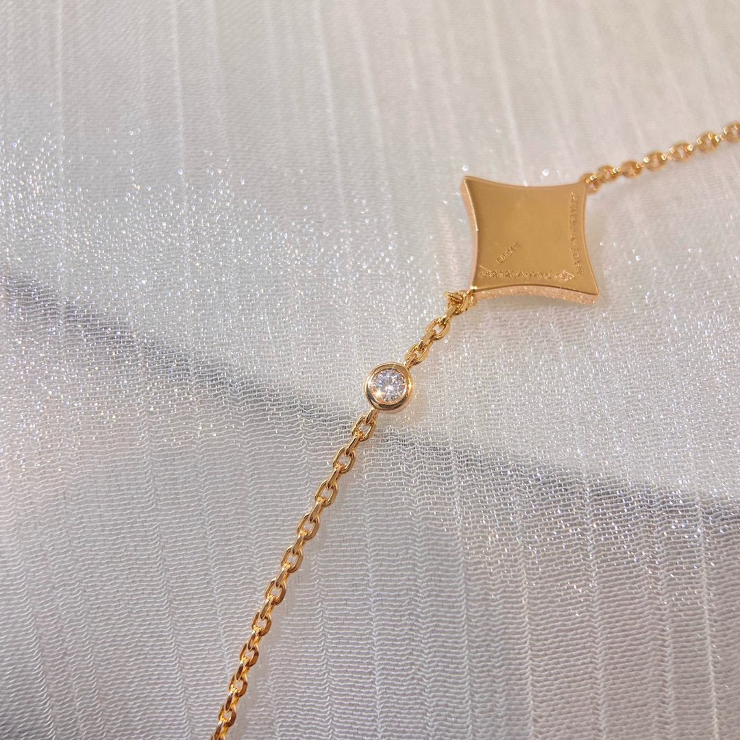 [BloomBling]COLOR STAR PINK GOLD DIAMOND BRACELET