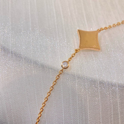 [BloomBling]COLOR STAR PINK GOLD DIAMOND BRACELET