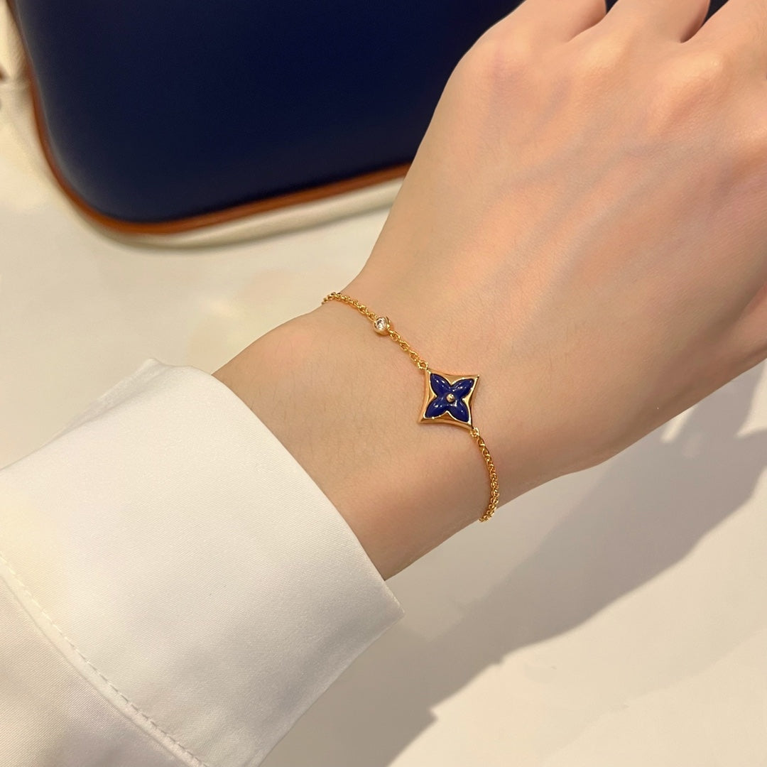 [BloomBling]COLOR STAR PINK GOLD DIAMOND BRACELET