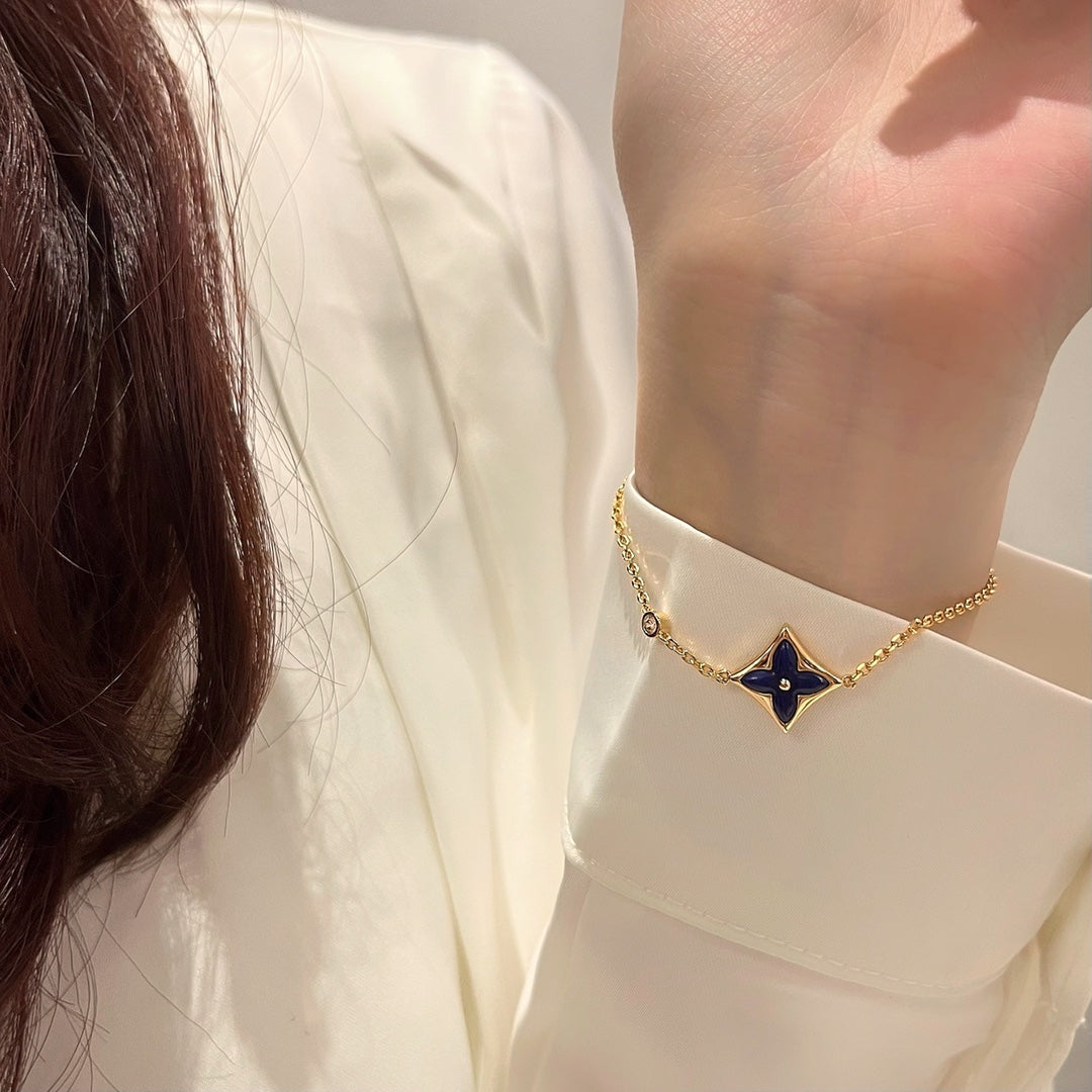 [BloomBling]COLOR STAR PINK GOLD DIAMOND BRACELET