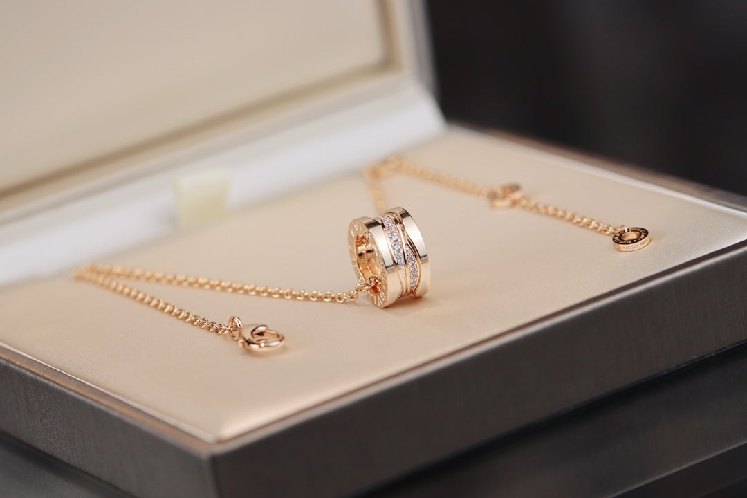 [BloomBling]ZERO 1 PINK GOLD DIAMOND NECKLACE