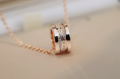 [BloomBling]ZERO 1 PINK GOLD DIAMOND NECKLACE