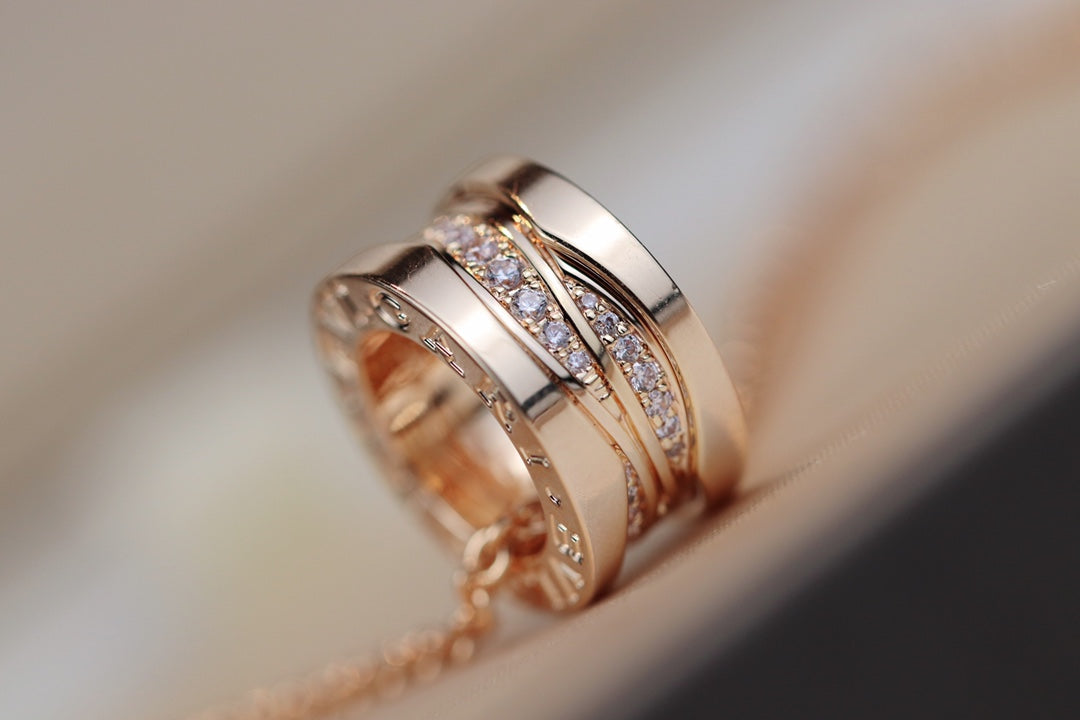 [BloomBling]ZERO 1 PINK GOLD DIAMOND NECKLACE