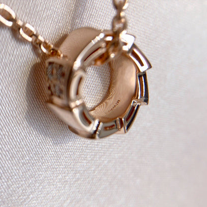 [BloomBling]SERPENTI PEDANT DIAMOND PINK GOLD NECKLACE