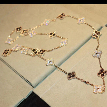 [BloomBling]CLOVER 20 MOTIFS LASER DIAMOND NECKLACE