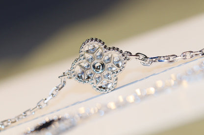 [BloomBling]CLOVER 20 MOTIFS ONYX DIAMOND SILVER