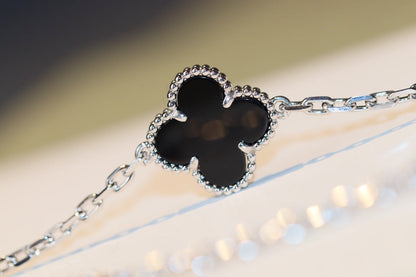 [BloomBling]CLOVER 20 MOTIFS ONYX DIAMOND SILVER