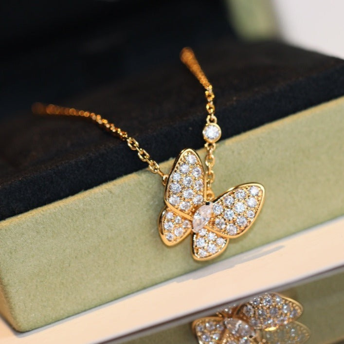 [BloomBling]BUTTERFLY DIAMOND NECKLACE