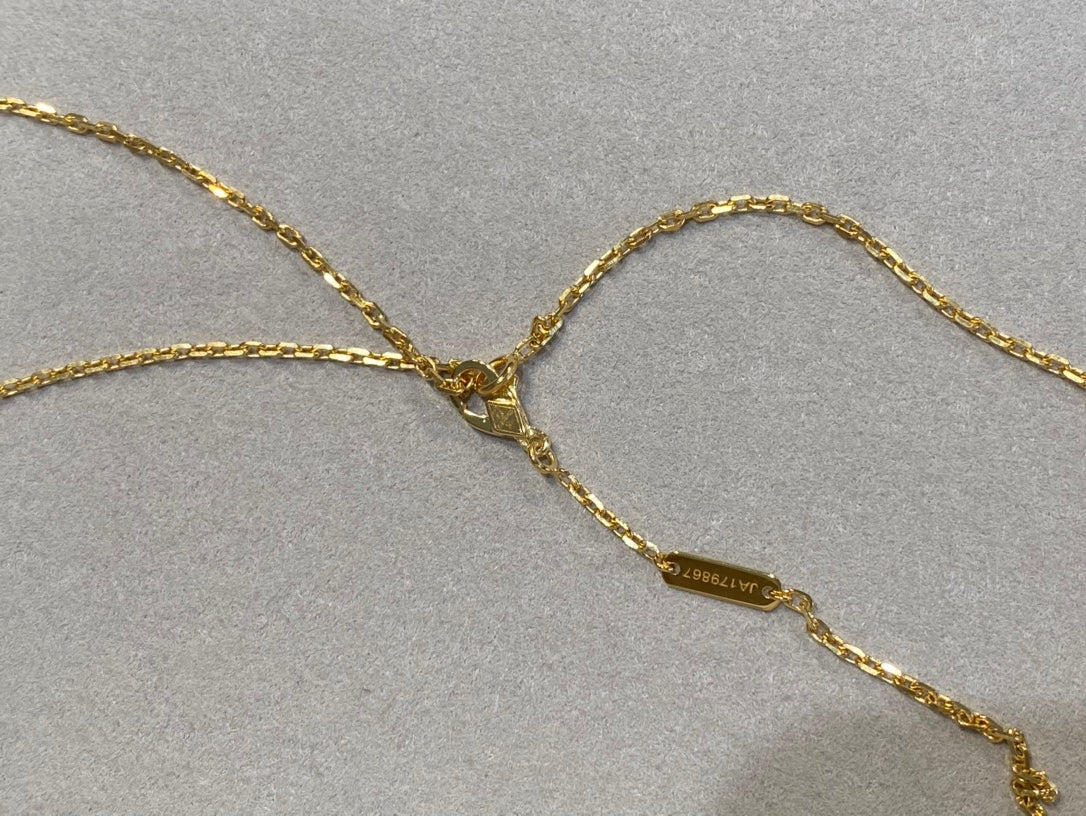 [BloomBling]CLOVER 25MM NECKLACE GOLD CARNELIAN