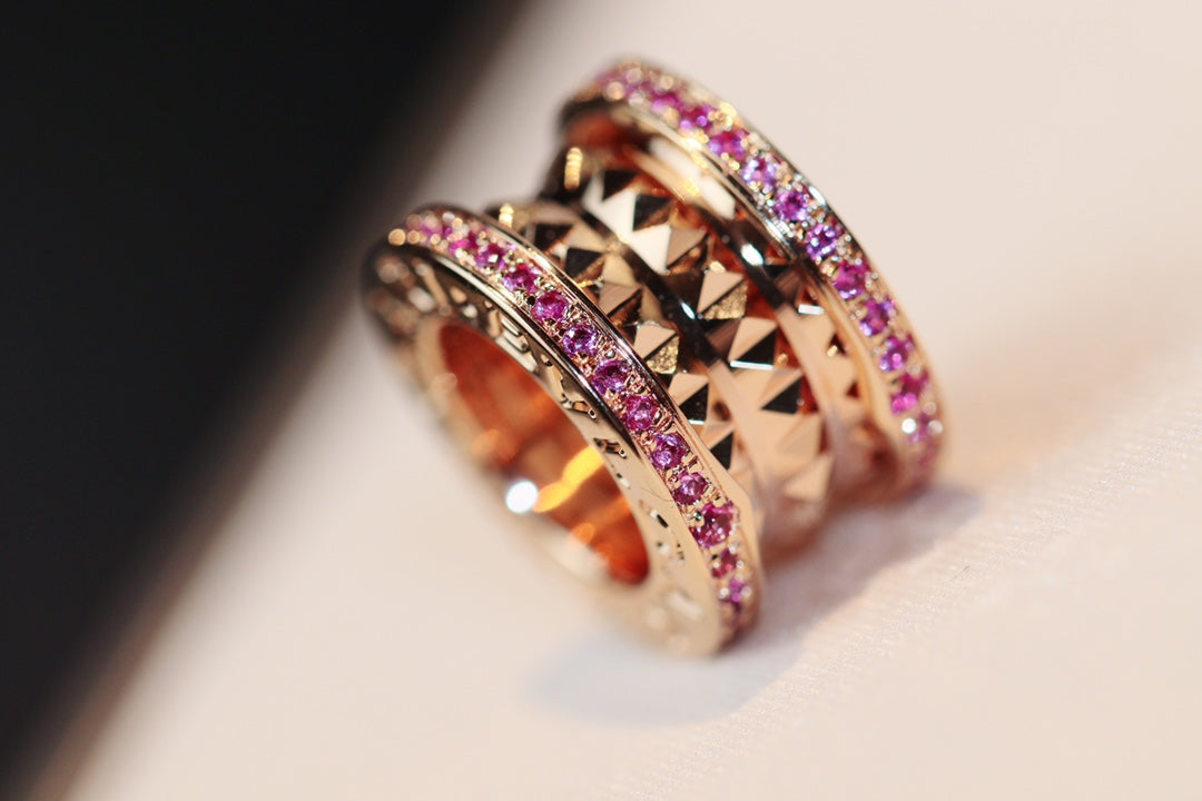 [BloomBling]ZERO 1 ROCK PINK GOLD PINK DIAMOND NECKLACE