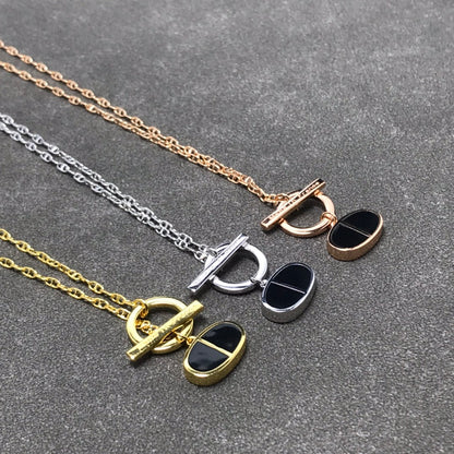 [BloomBling]CHAINE VERSO BLACK CERAMIC  NECKLACE