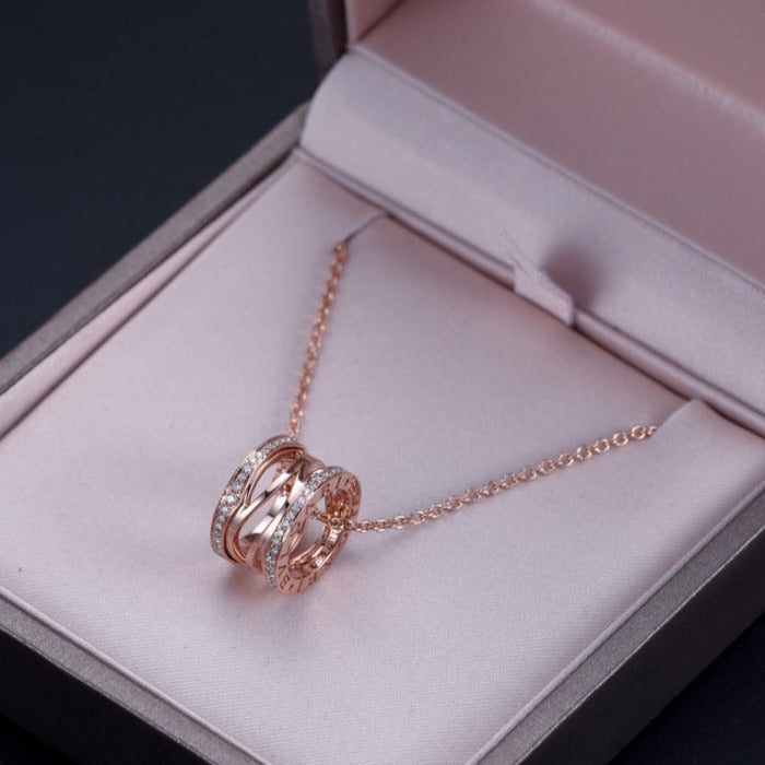 [BloomBling]ZERO 1 PINK GOLD DIAMOND OPEN NECKLACE