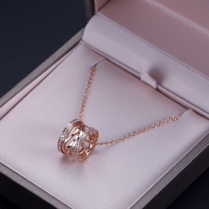 [BloomBling]ZERO 1 PINK GOLD DIAMOND OPEN NECKLACE