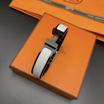 [BloomBling]H BRACELET 12MM BLACK WHITE CERAMIC