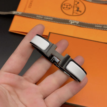 [BloomBling]H BRACELET 12MM BLACK WHITE CERAMIC