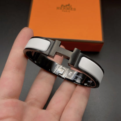 [BloomBling]H BRACELET 12MM BLACK WHITE CERAMIC