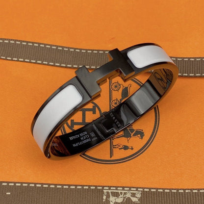[BloomBling]H BRACELET 12MM BLACK WHITE CERAMIC